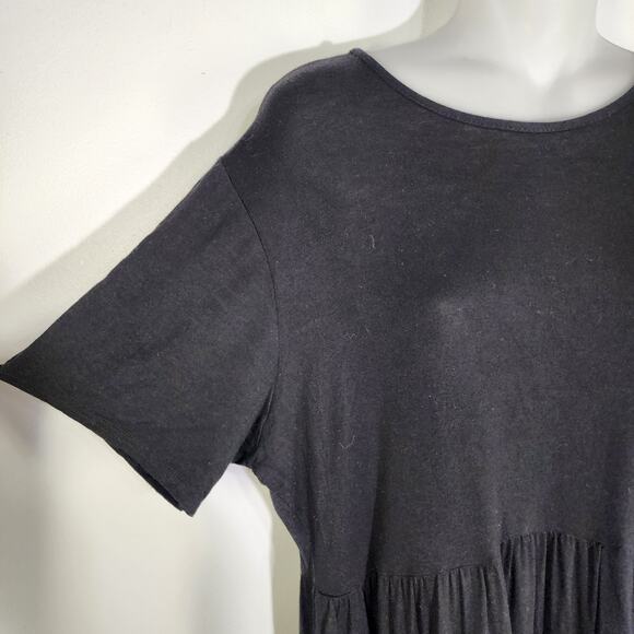 Pretty Little Thing Womens Mini Dress US 18 Short Sleeve Fit and Flare Black - Picture 6 of 9